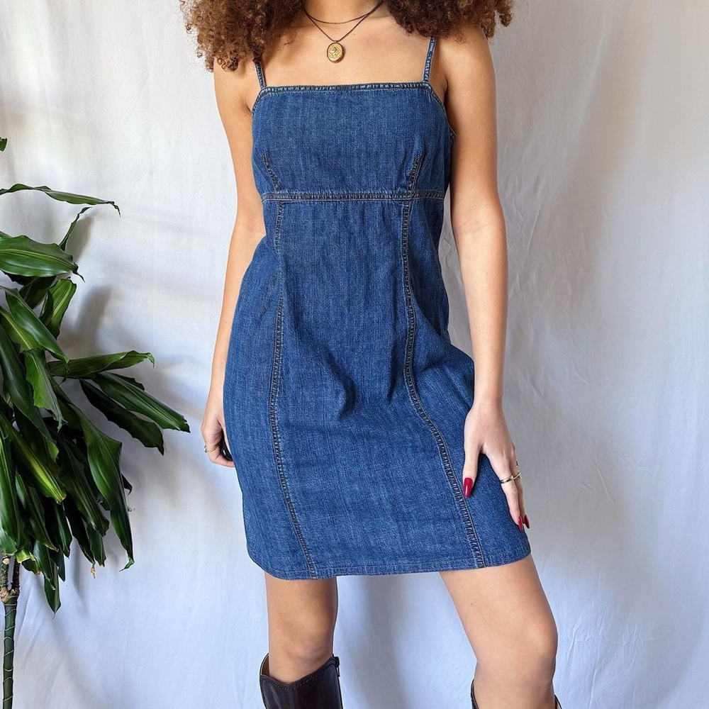 Ann Taylor Denim Vintage Mini Dress 🦋 - Picture 4 of 7